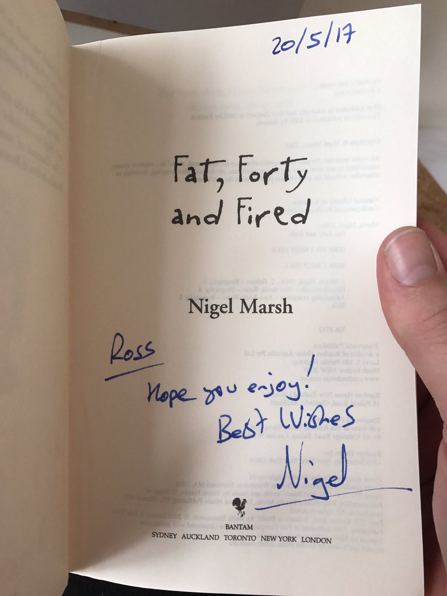 TeacherToolkit's tweet photo. Thank you #NigelMarsh for copy of 'Fat, Forty & Fired' book. https://t.co/jWLVQkBfCv Blog: https://t.co/dC7dx04QHB https://t.co/7bpN5Wc6e5