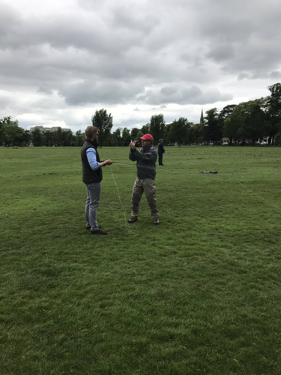 zambuni's tweet photo. Lunchtime casting tuition in Harrogate with @OrvisUK and @marinagibson25 #learntoflyfish #flyfishing #castinglessons https://t.co/ZQiQL0CAVh