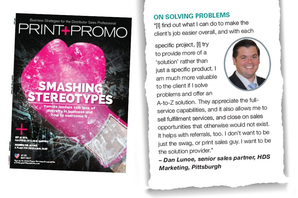HDSideas's tweet photo. One of our senior sales partners Dan Lunoe was featured in this month's edition of Print+Promo Magazine. 😀 https://t.co/6Wm8t6IEkU