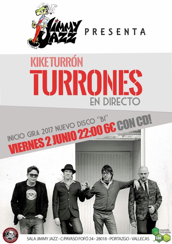 📎 Esta noche nos visita Kike Turrón con su proyecto Turrones. Presenta su nuevo disco, 'Bi'. Entradas a 6 € (con CD de regalo).