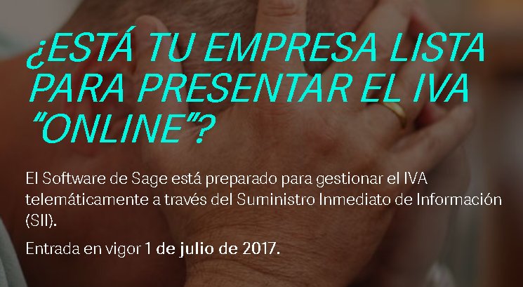 nuryagg's tweet photo. ¿Estás preparado para el #SII? Entra en vigor el 1 julio. @SageSpain lo está. Informate https://t.co/PHMBdXHhg6   #SageConecta https://t.co/OXxJgXjUIV