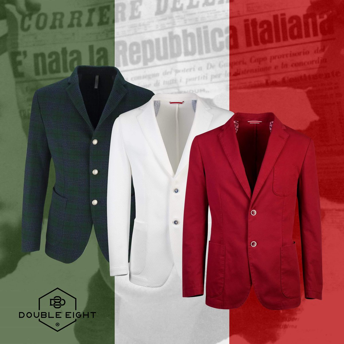 Double8Jackets's tweet photo. Buona #festadellarepubblica da #DoubleEight! #Menswear #mensstyle #mensfashion #FestaDellaRepubblica2017 https://t.co/32qv8kA2so https://t.co/7ZJeZRMdEj
