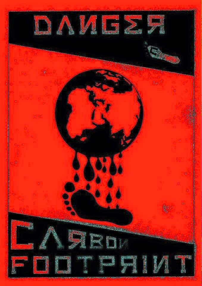 E_PhelanArt's tweet photo. Danger! Carbon Footprint. #ParisAgreement #ParisAgreementPullOut #ODoyle(Trump)Rules https://t.co/tIUVgjpGBL