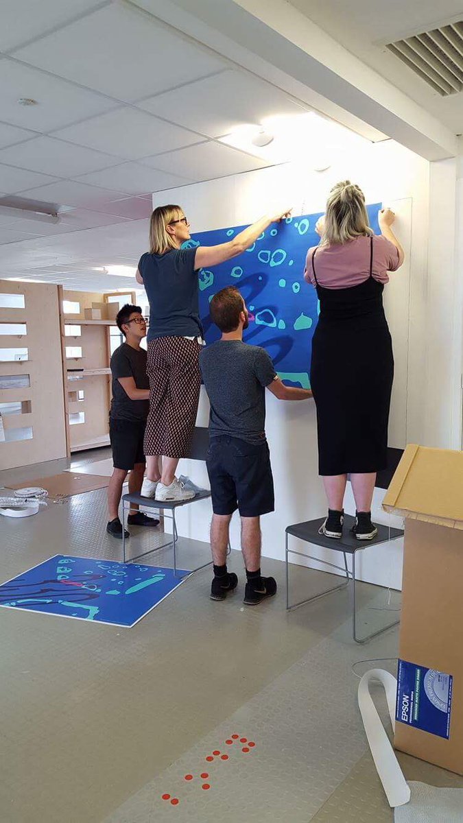 beenthereshow's tweet photo. how many people does it take to hang a piece of work ? https://t.co/PHpXen5IPQ