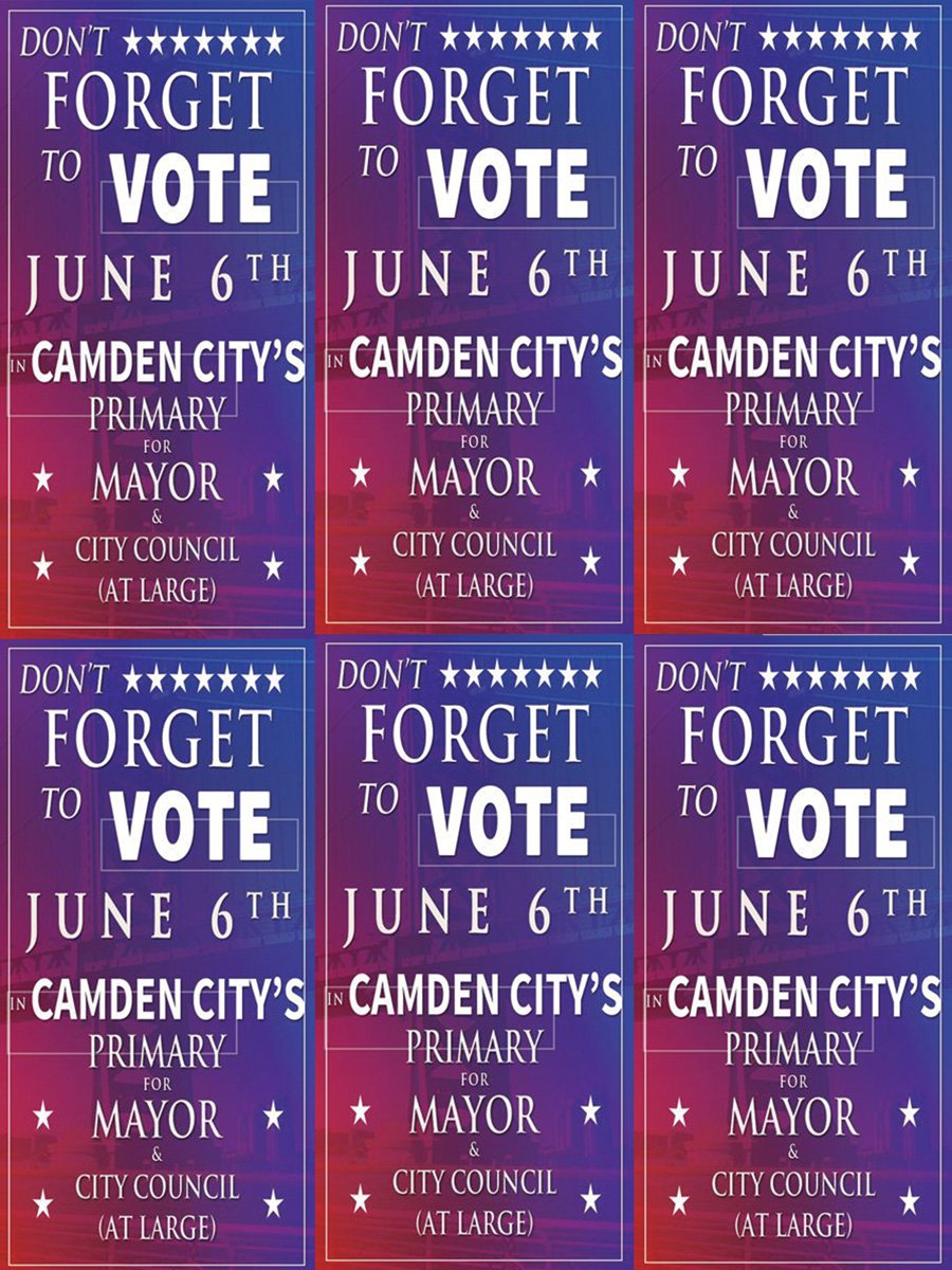 CamdenOne's tweet photo. Several days before #Camden's Primary for #Mayor and #citycouncil (at large) Come out and #Vote on June 6th!! Be apart of the solution!!! https://t.co/ZIrbe6iozw