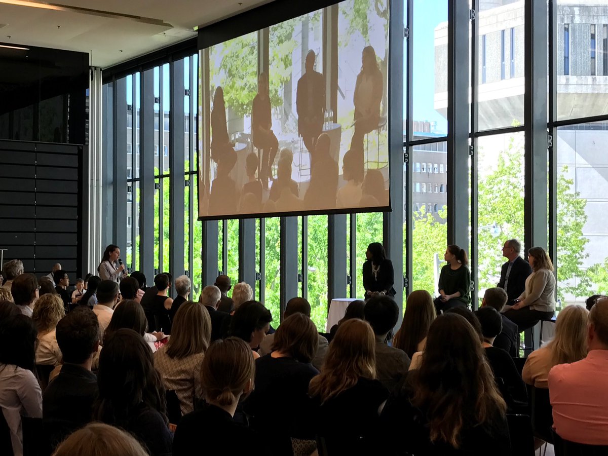 SgroiAudrey's tweet photo. C.K questions the panel to respond to how they've used integrative thinking. #IThinkCelebration @KerrEteach @TCDSB21C #legerlearns https://t.co/wAW8lp5qSL