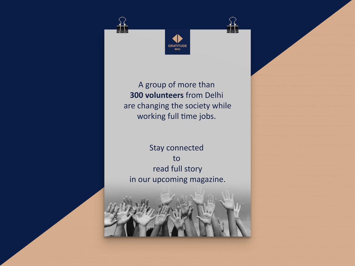 gratitudemag1's tweet photo. Stay connected to read such stories. If you have such stories share with us we will publish them
#GratitudeMag #Delhi #Inspiration0 https://t.co/1E8gx5Wqvu