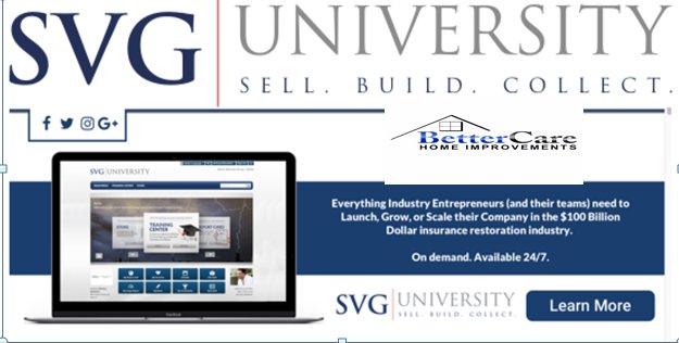 SVGCorp's tweet photo. Congrats to Better Care Home Improvements for enrolling in SVG University! https://t.co/0V1QBYvyNI #StormVenturesGroup #SVGU #SVGUniversity https://t.co/xLvo5TMSMC