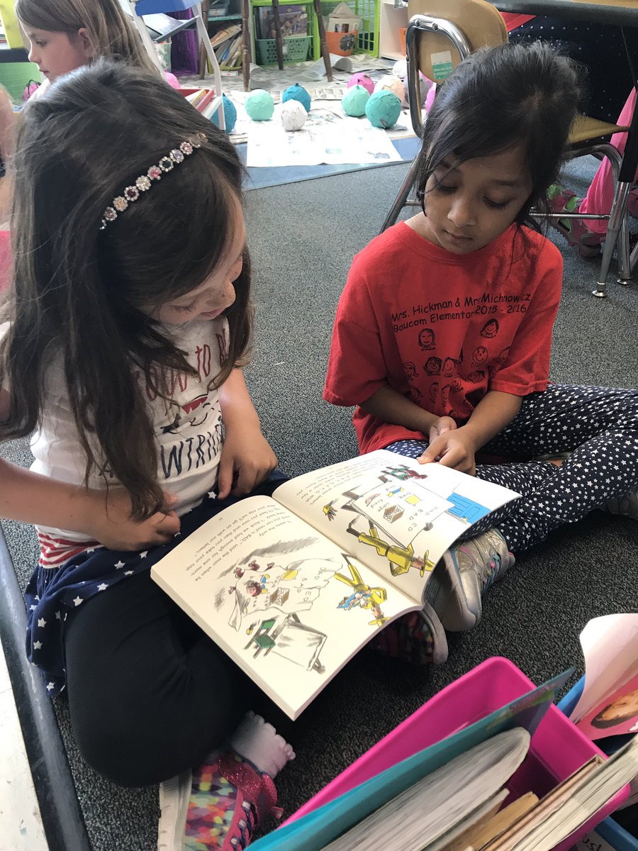 End of the year fun buddy reading with <a href="/fabulousn1st/">Mrs. Collins</a> class! @BaucomBuddies