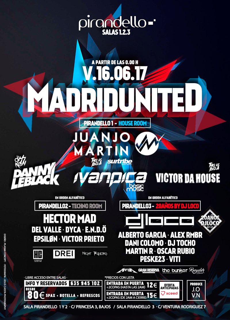 AREA en Madrid United el viernes 16 de junio en <a href="/SALA_PIRANDELLO/">SALA PIRANDELLO</a> , Zona Remember - 20años by Dj Loco