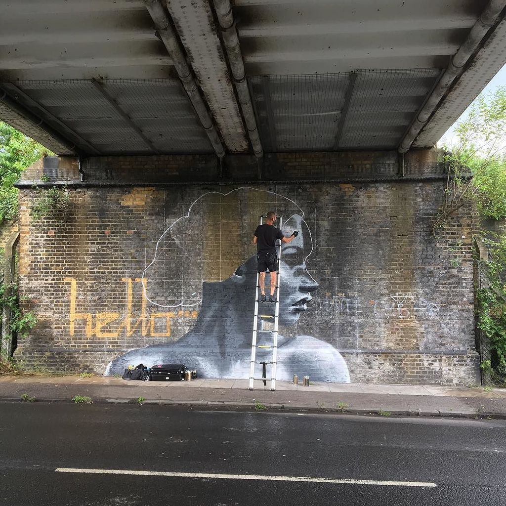 Brockley Street Art on Twitter "She's emerging koeone working fast in