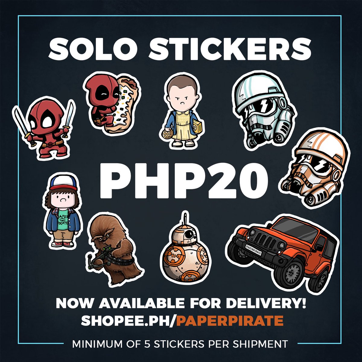 marycruzing's tweet photo. HAZZAH! Now you get to pick which stickers you like and have them delivered! We offer CASH ON DELIVERY! LEZ DO DIZ #stickers #paperpirate https://t.co/YJHMz3VZyb