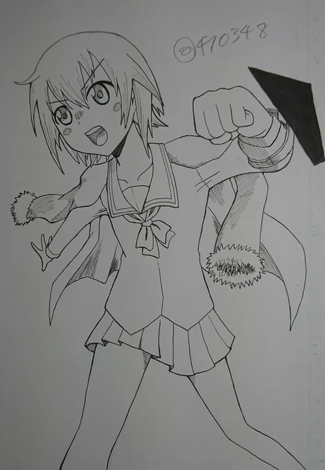 はぁぁ今日も色塗れないなぁぁぁぁ

#艦これ版深夜の真剣お絵描き60分一本勝負 #艦これ版真剣お絵描き60分一本勝負_20170602 

ところで占守ってタッグフォースのモブデュエリストっぽく無いですか?というイラスト 