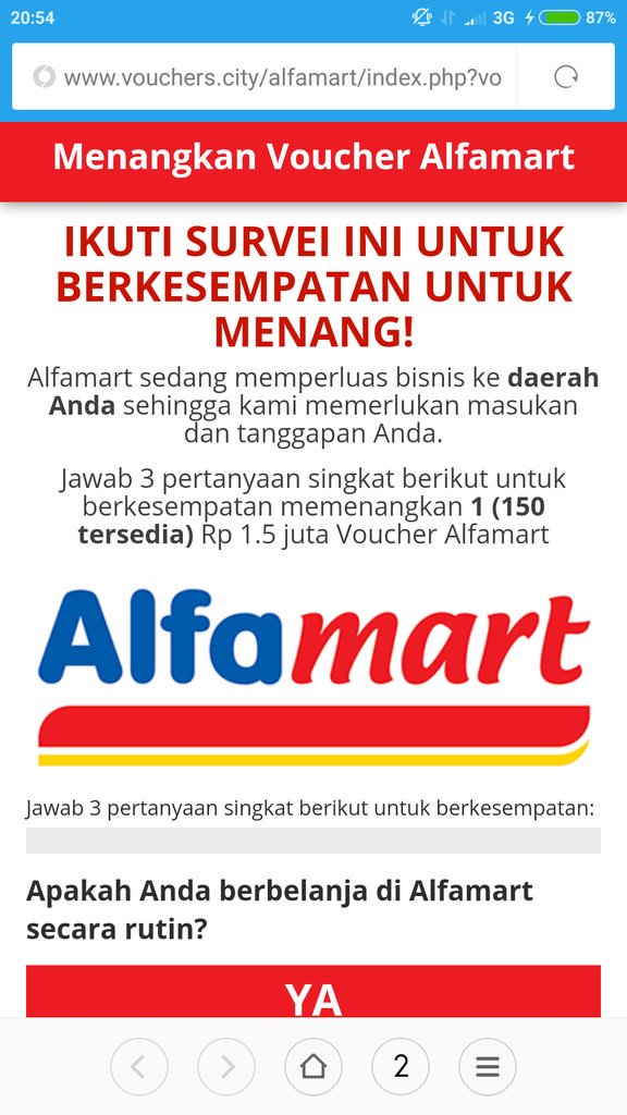 agung_prata's tweet photo. Selamat malam @alfamart apakah program voucher tersebut resmi dari Alfamart? https://t.co/5q0zbbuoMh