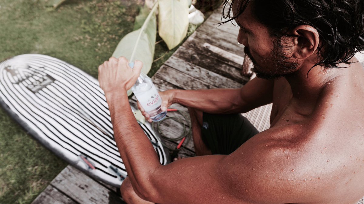 To surf or not to surf #LiveYoung #EvianWater
