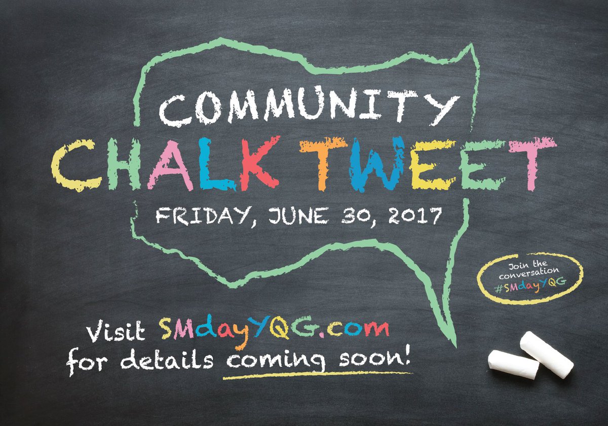 Thanks to @BlabMedia for setting up the new #SMdayYQG url!

Event details coming next week to SMdayYQG.com.
#YQG #Canada150