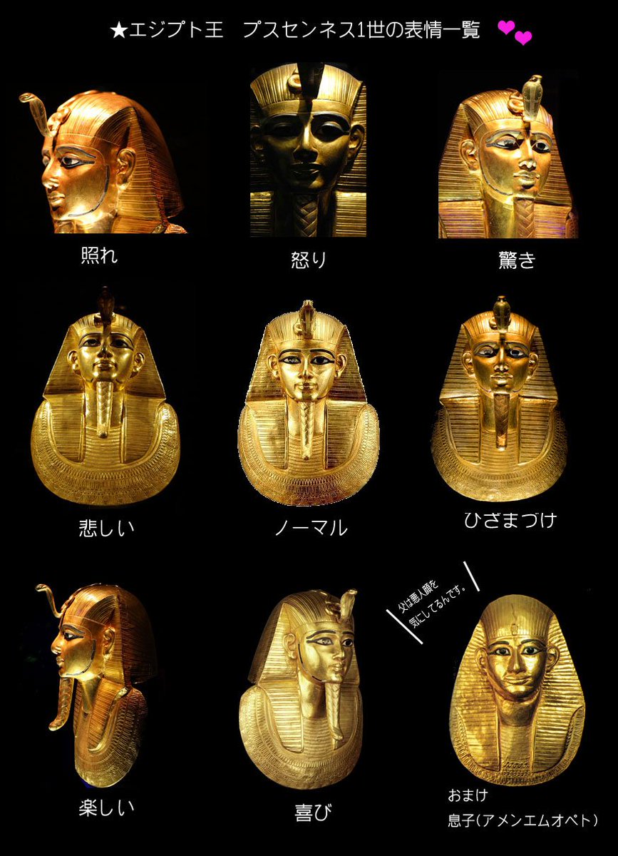 岡沢 秋 Maat En Twitter みんな古代エジプトの黄金のマスクっていったらツタンカーメンだと思ってるんでしょ プスセンネス1世を見てよ もっとプス様を推してくれてもいいのよ 未盗掘の墓で見つかったのにひたすら空気だから悲しい