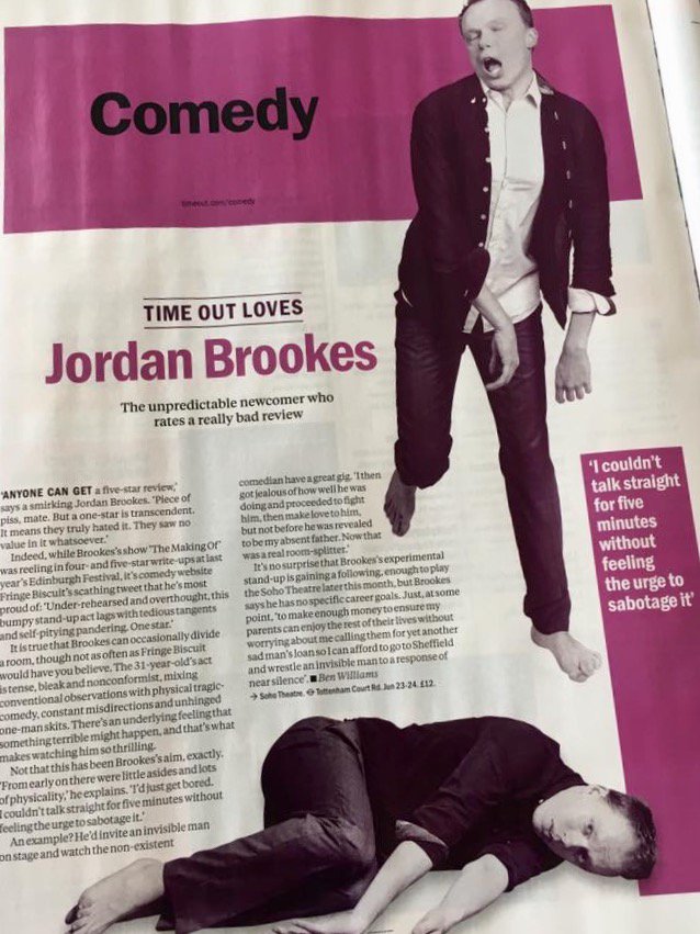 ICYMI: <a href="/TimeOutLondon/">Time Out London</a> loves Jordan Brookes - he's at <a href="/sohotheatre/">Soho Theatre</a> June 23/24 showandtelluk.com/event/jordan-b…
