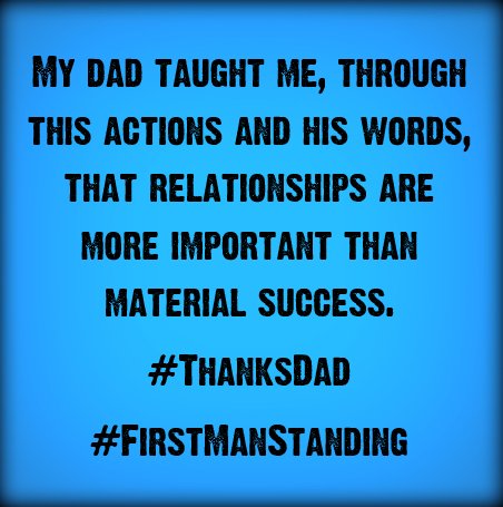 FMS_Restored's tweet photo. What has your dad taught you? Tweet us your answer and we'll donate to charity for each reply we get! #FirstManStanding #ThanksDad https://t.co/ow9m3VJtNo