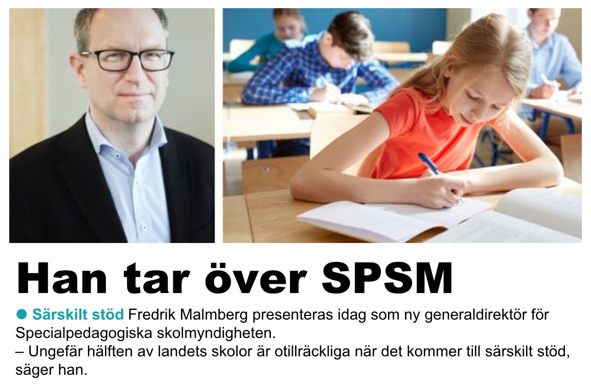 vilarare's tweet image. – Hälften av skolorna ger otillräckligt särskilt stöd, säger nya GD:n på SPSM. #skolan #funkpol #npf #adhd  #dyslexi skolvarlden.se/artiklar/han-t…