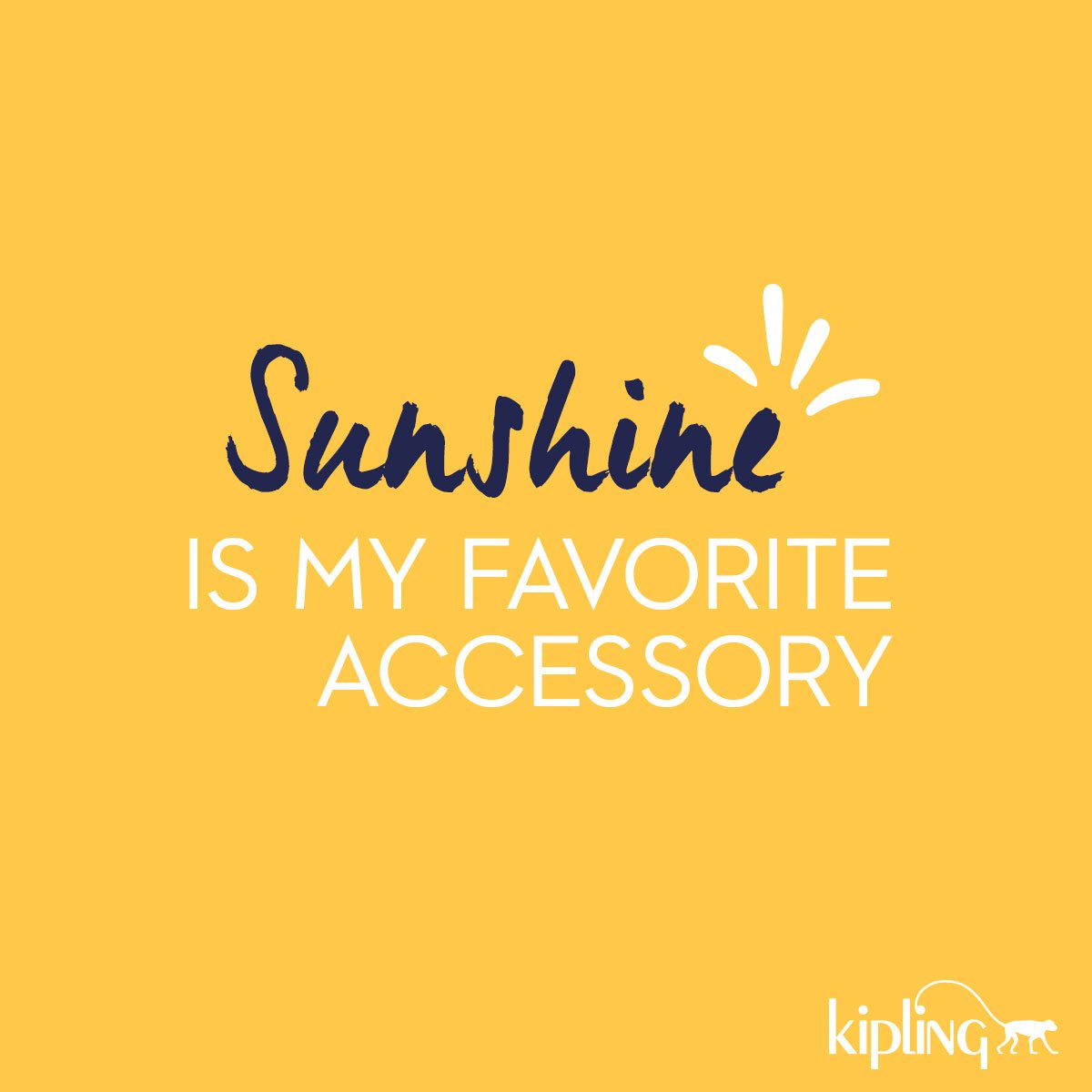 KiplingGlobal's tweet photo. How good is it to feel the sun on your face? Happy Friday everyone! #KiplingSummer https://t.co/VJI3fZatXn