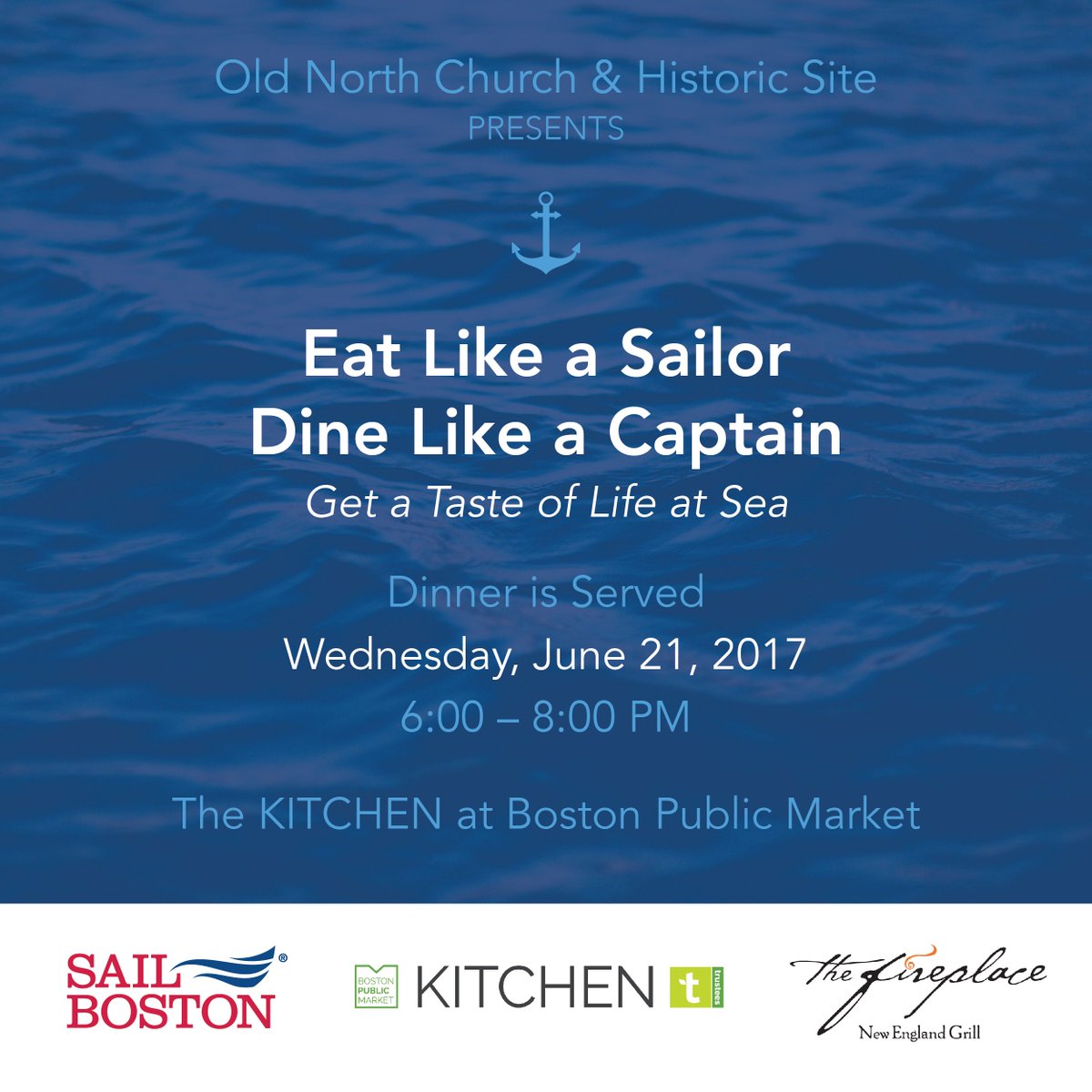 OldNorth1723's tweet photo. Join Old North @thetrustees @The_Fireplace @SailBoston2017 for dinner @BPMKitchen and get a taste of life at sea! https://t.co/zKM9EvqLrf https://t.co/jq9nEgZfow