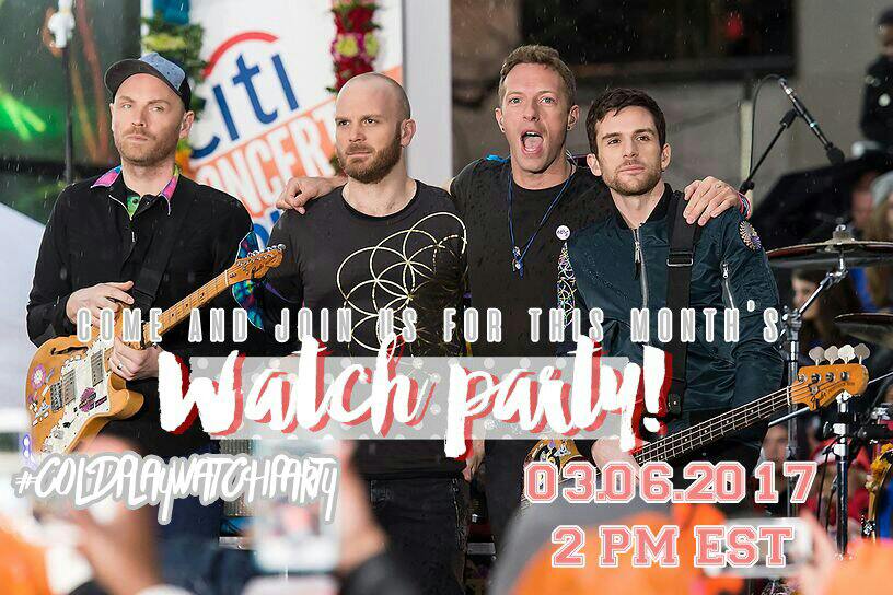 ColdplayParty's tweet image. Join our #ColdplayWatchParty this Sunday!!🎉 We're watching a playlist with different covers by Coldplay this time: youtube.com/playlist?list=…