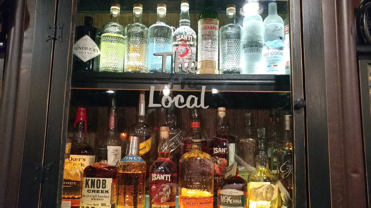 Can't complain about the awesome shelf placement. If you haven't been to The Local Bar Lounge in Stark MN you should. Love this place.