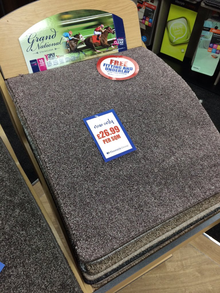 Floorstyle_C's tweet photo. Grand National. £26.99m2 with Free Fitting and Underlay. #ForYourStyle https://t.co/TpBuPFwB6S