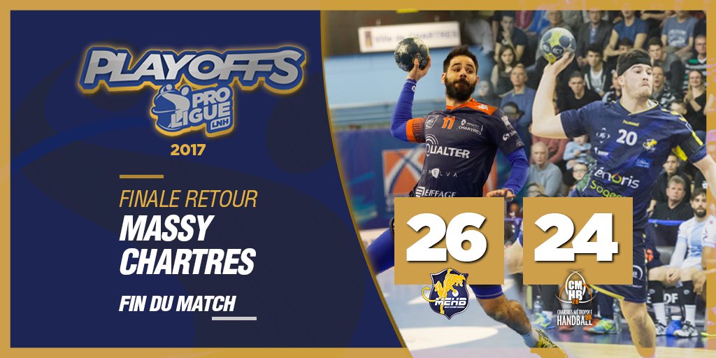 Félicitations au <a href="/MEHB_officiel/">Massy Essonne Handball</a> qui s'impose ce soir sur le @cmhb28 et décroche son ticket pour la @LidlStarligue ! 👏👏👏🏆