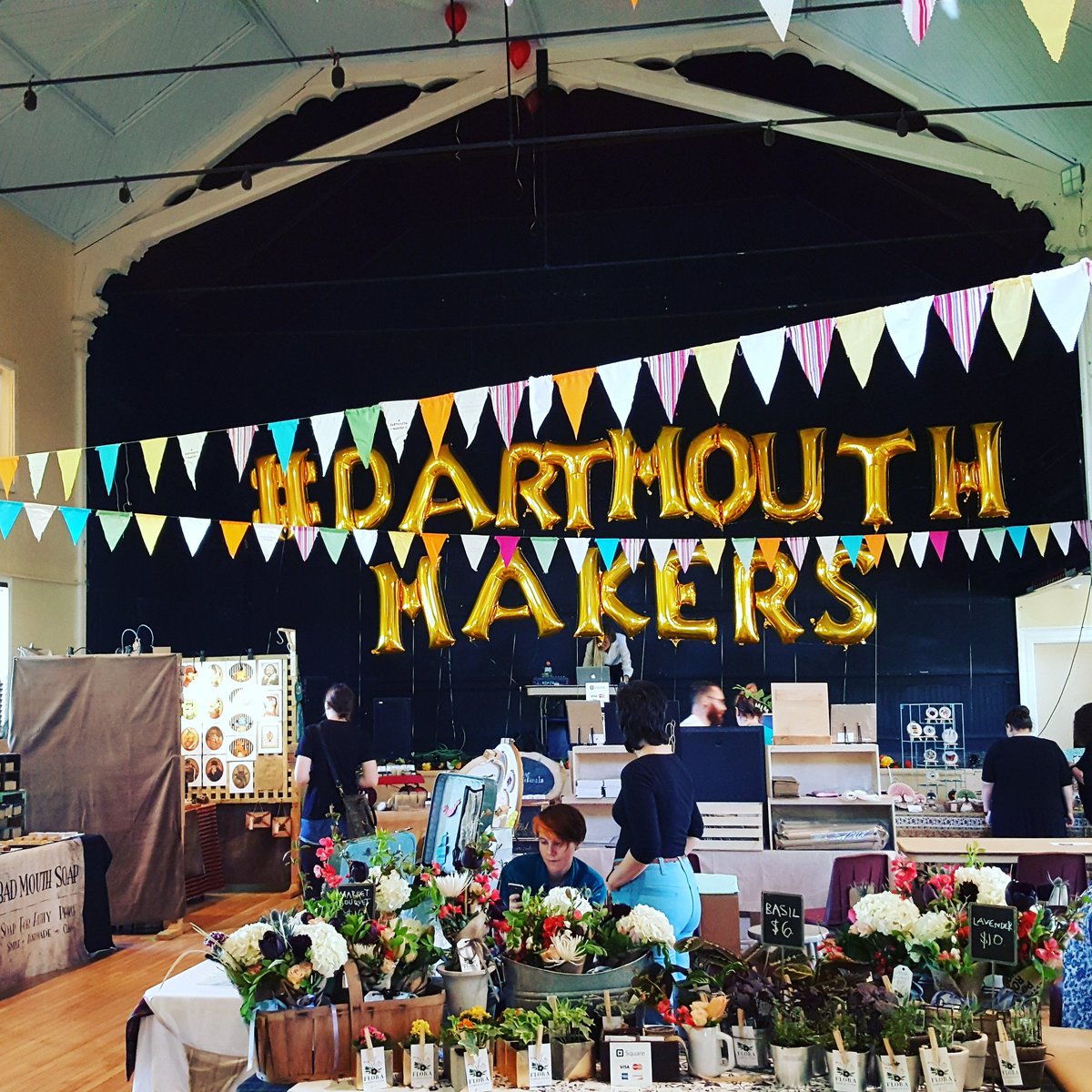 All set up <a href="/dartmouthmakers/">Dartmouth Makers</a> Spring into summer market! Things are looking good! Stop by  we are here until 9 pm tonight and 9 to 4 on Sat
