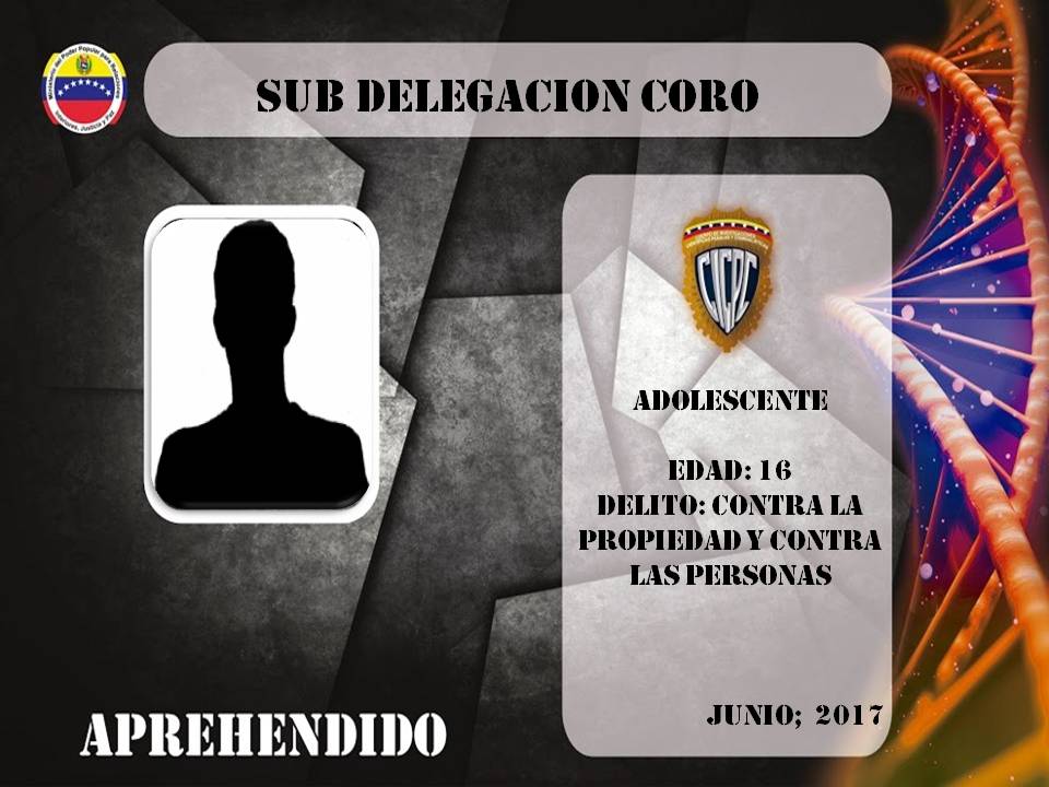 @sdcorocicpc CAPTURA ADOLESCENTE POR DELITO DE LESIONES Y ROBO <a href="/cramirezCICPC/">Ramirez CICPC</a> <a href="/cacsvzla/">Cesar Cardenas</a> @darwincicpc <a href="/DouglasRicoVzla/">Douglas Rico</a>