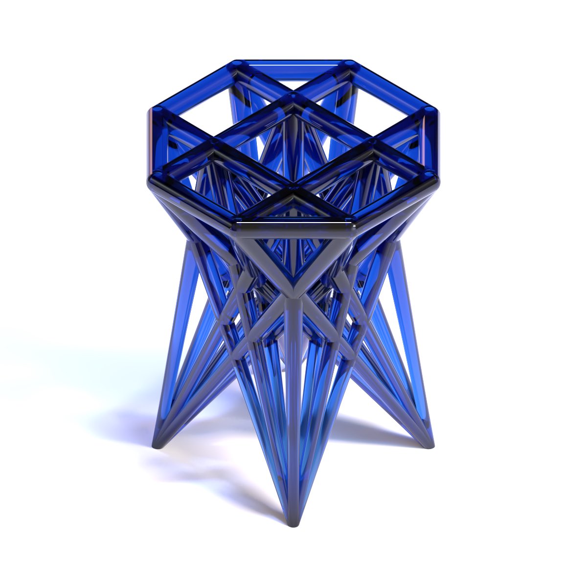 SimplusDesign's tweet image. Stool: deep blue cast resin