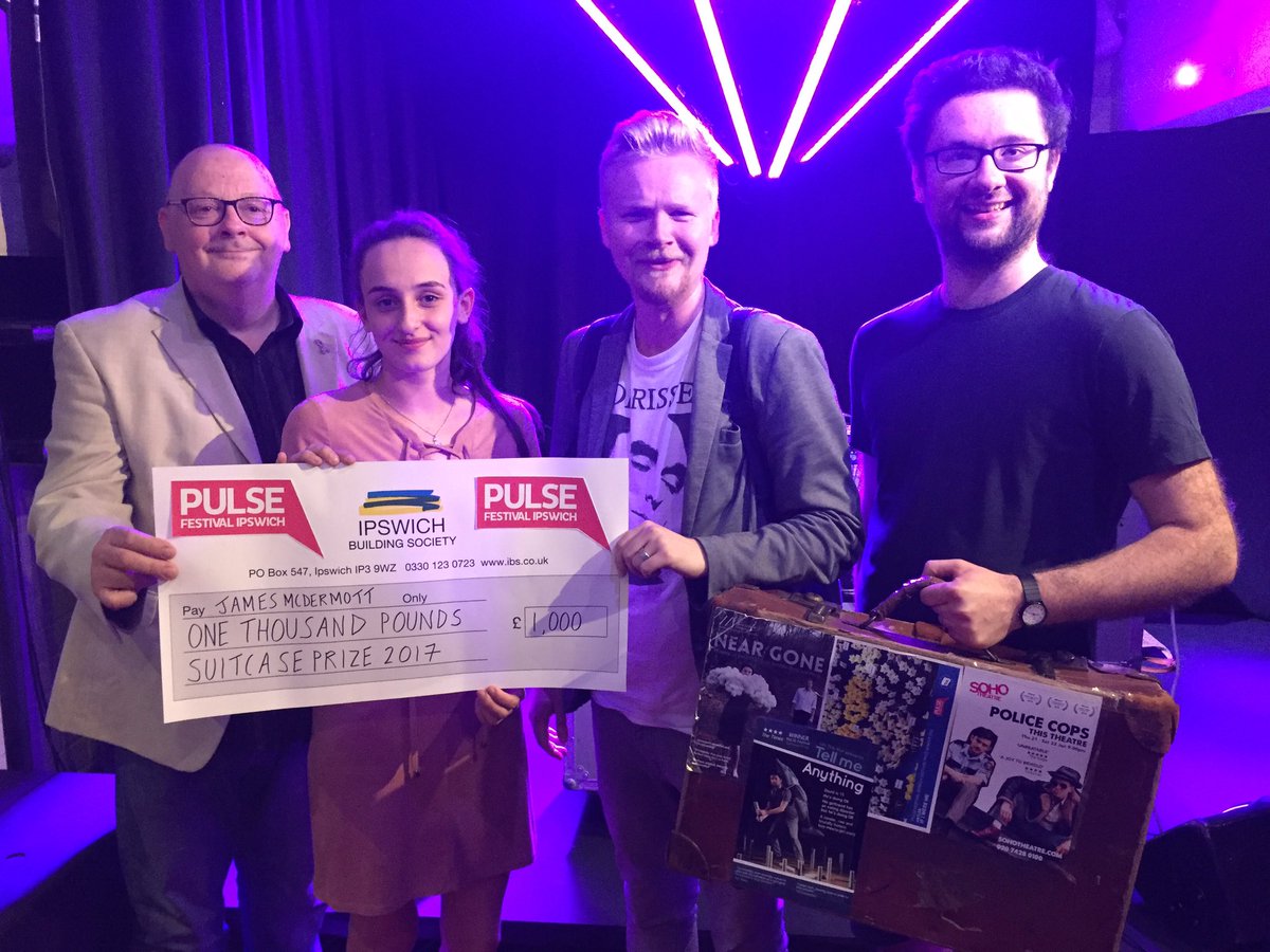PulseIpswich's tweet photo. And the winner is.... @jamesliammcd with Rubber Ring!! Congratulations and a massive THANK YOU to all of #PulseSuitcase participants! https://t.co/JhozQF0SNT