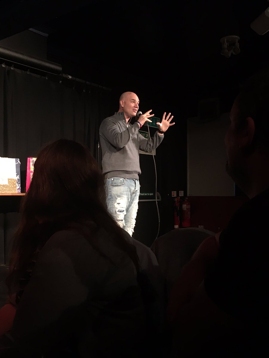 ParrySallyanne's tweet photo. Watching @SeanKellyComedy at the @HenAndChicken - bloody brilliant! #dieselgoat https://t.co/CYAzUlli7R
