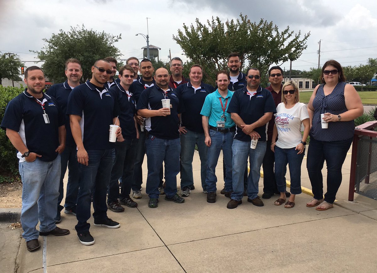 Some of Technology staff taking a much needed lunch after moving <a href="/birdville_elem/">Birdville Elementary</a> out of their old building. Hello summer! #Birdvilletech