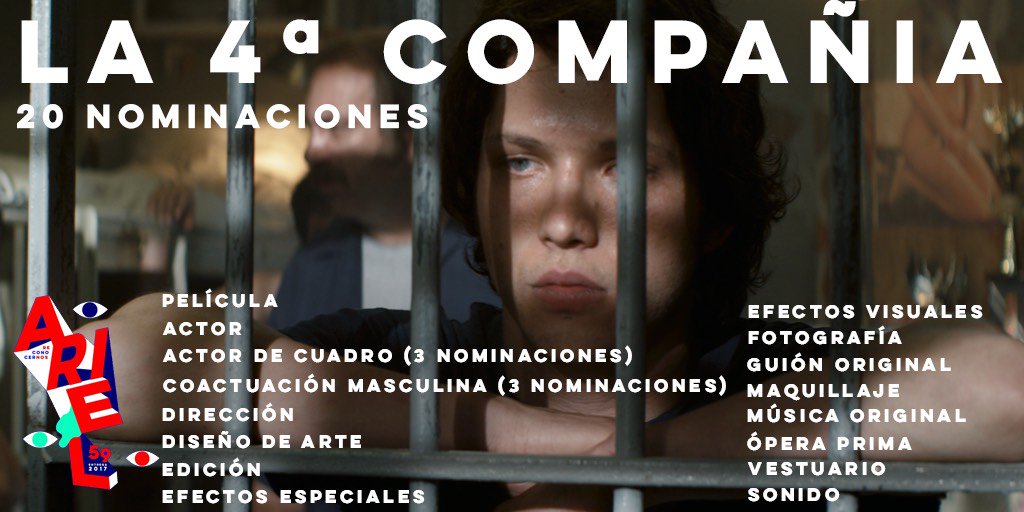 AcademiaCineMx's tweet photo. ¿Sabías? @La4aCompania es la película con más nominaciones al #Ariel2017 Tiene 20. 
Checa el tráiler: https://t.co/RdJblmfL4e https://t.co/Mjv4afMl9I