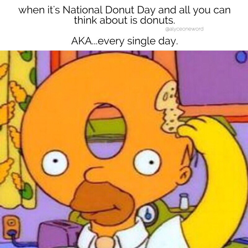 alycekom's tweet photo. Mmmmmm...donuts. 🍩🍩😋😋 

#NationalDonutDay https://t.co/jQ6hDRt5ud