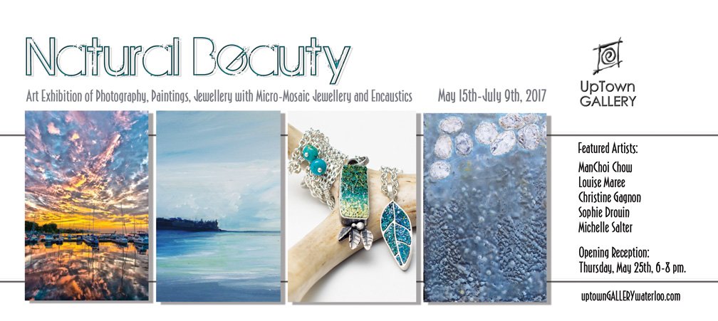 UpTownGalleryWR's tweet photo. Our new exhibition "Natural Beauty' is ongoing until July 9th. See fresh new #art from local KW artists #photography #paintings #jewellery https://t.co/vWU9SO6s9d