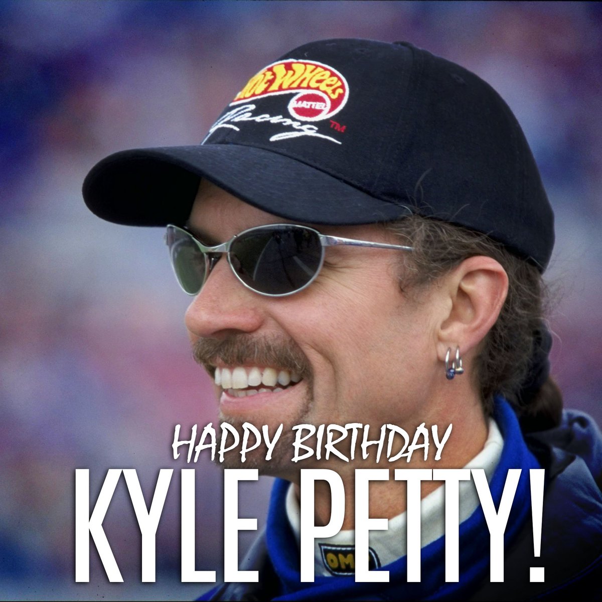 NASCARonUSA's tweet photo. He had one of the best -- perhaps the only --  mustache/ponytail combos in the business! 

Happy birthday, @kylepetty! https://t.co/8zfgNiGAmM