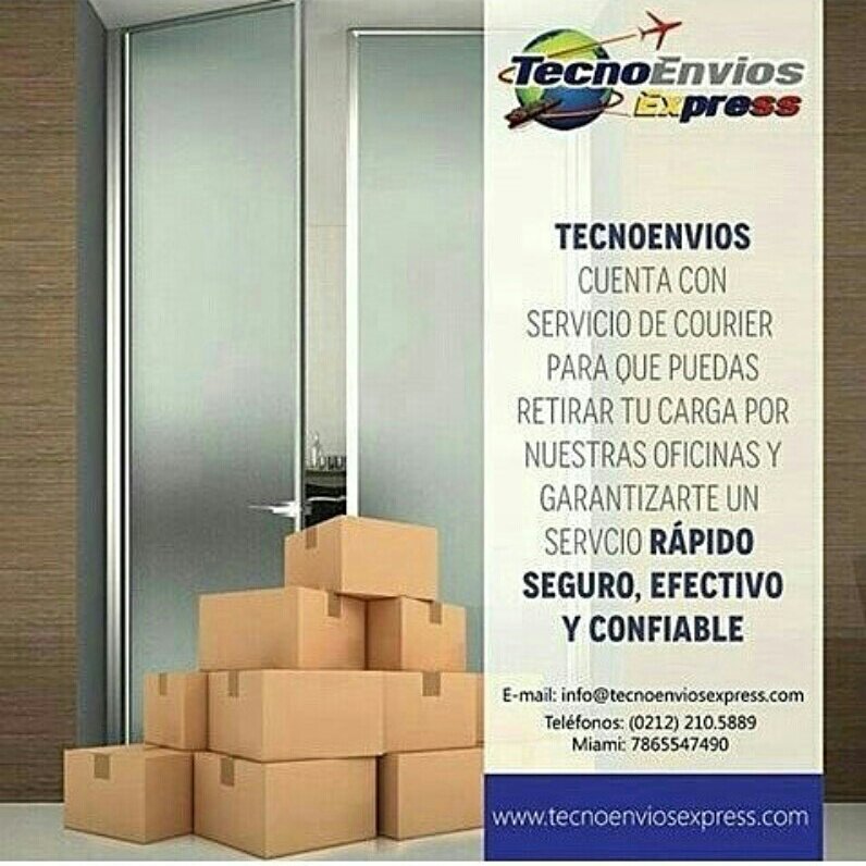 TecnoEnviosEx's tweet photo. Tecnoenvios Express ofrece sus servicios internacionales. #Venezuela #Miami #Enviosexpress #carga #paquetes #usa #pty #puertaapuerta https://t.co/UqvQn9nRvk