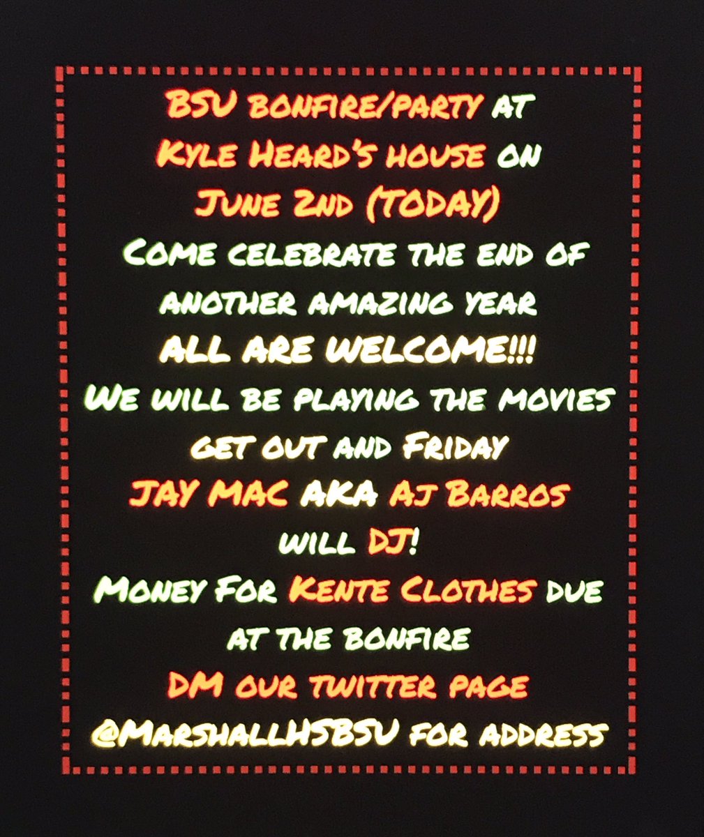 MarshallHSBSU's tweet photo. LAST EVENT PLUS ELECTIONS BE THERE OR BE SQUARE DM PAGE FOR ADDRESS https://t.co/zRWak66e7B