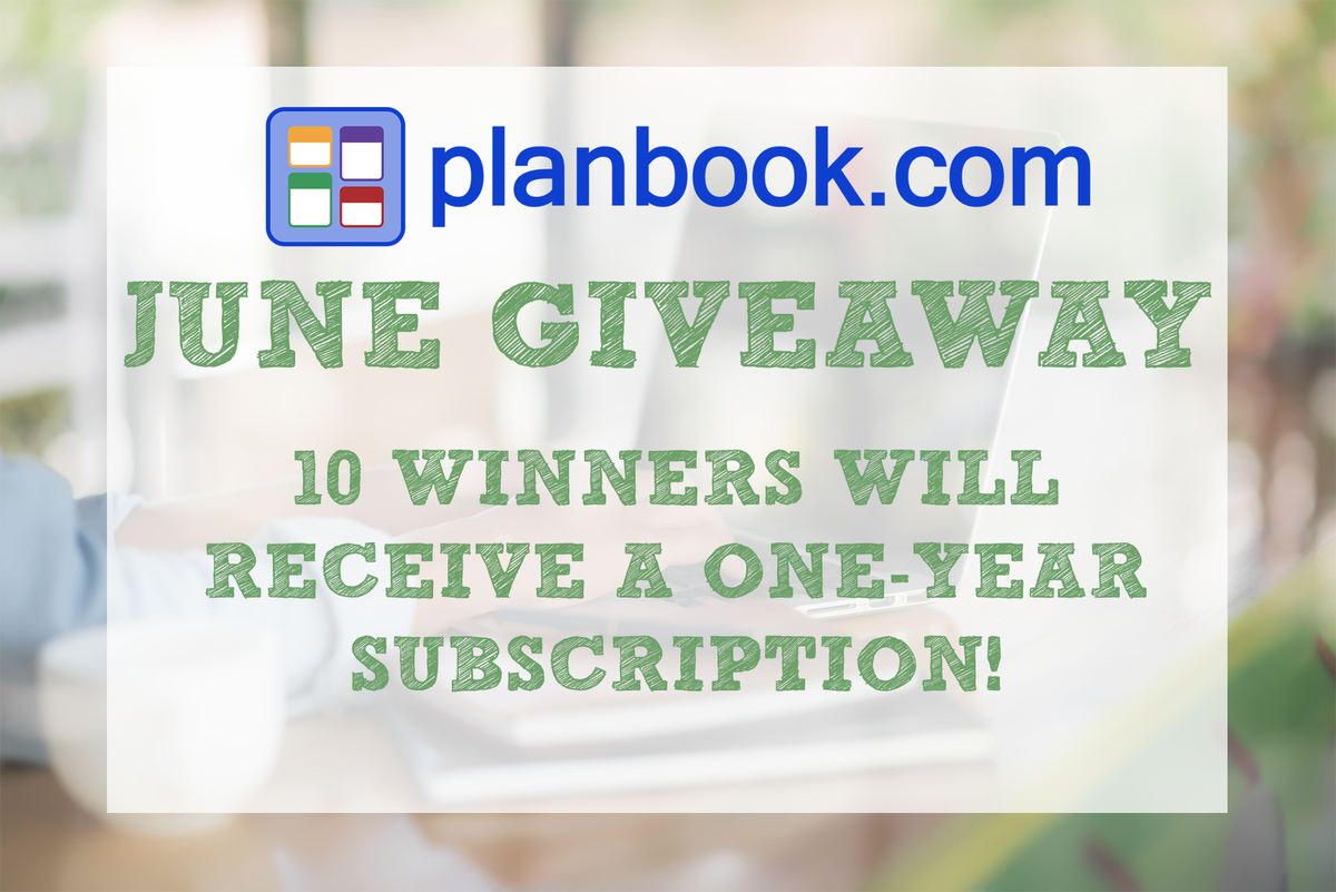 planbookcom's tweet photo. Our June Giveaway begins! Follow us for a chance to win! Good luck! 😀 https://t.co/T6oBHu12K9