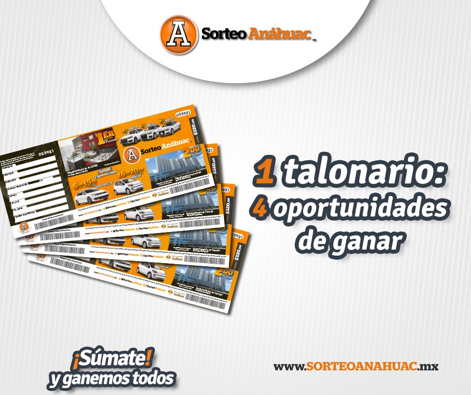 SorteoAnahuac's tweet photo. ¡Compra hoy el boleto ganador! #GanaConSorteoAnáhuac https://t.co/KdwiJdo9xF