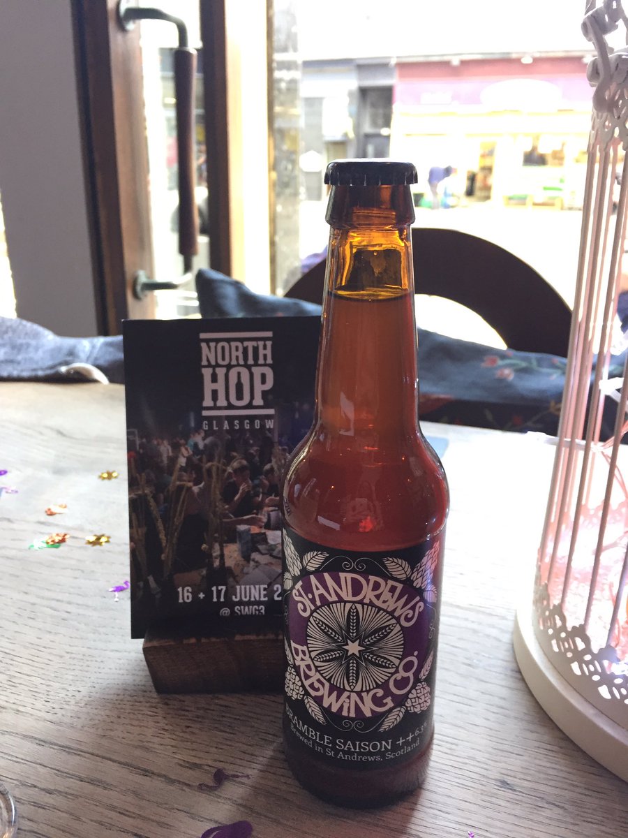 NorthHop's tweet photo. Well look what we have our hands on tonight! It's the #Glasgow #Festival Beer from @standysbrewing #BrambleSaison #beer #northhopgla https://t.co/oqAO1klVyt