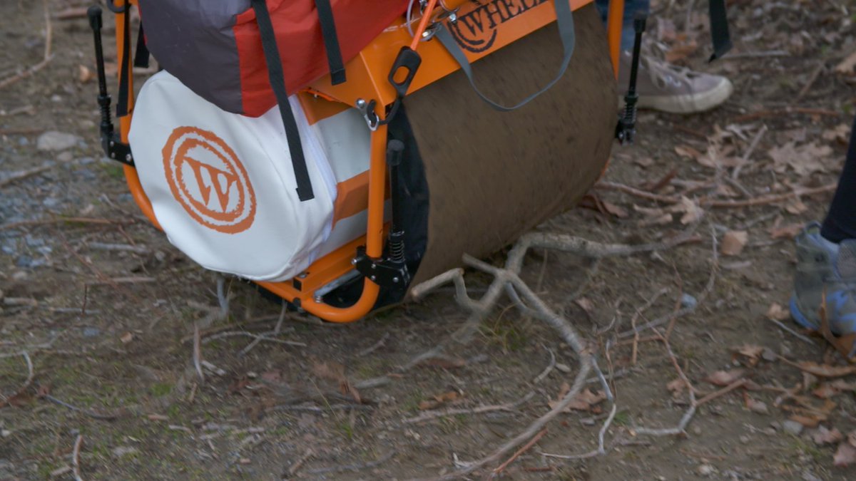 The Wheel gets you farther from the road for your outdoor adventures!  #glamping #campgear #camper #monowheel #fishing #hunting #campingliv