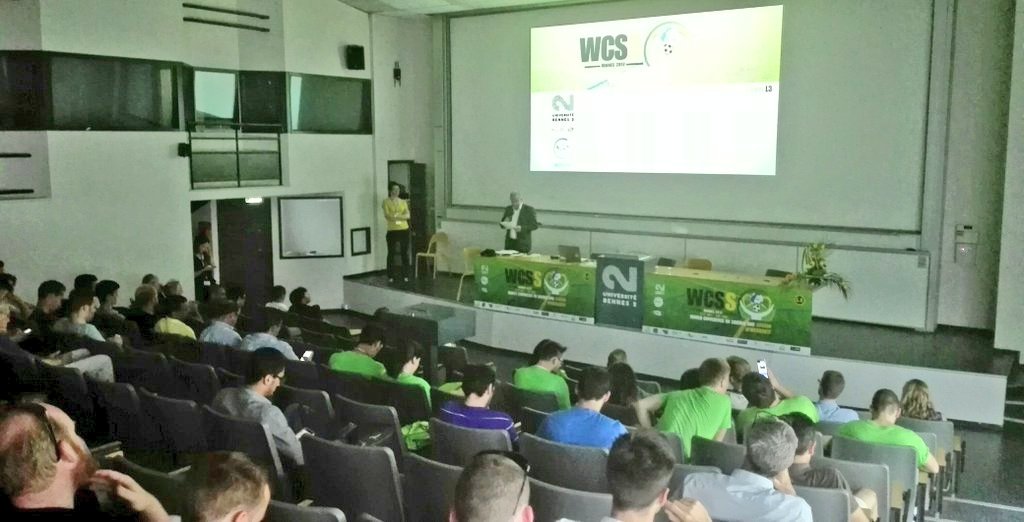 UnivRennes_2's tweet photo. #WCSS2017 Closing conference. Rennes 2 university was glad to host this international congress. We now pass the torch to Melbourne for 2019! https://t.co/uNaBQXjv9Z