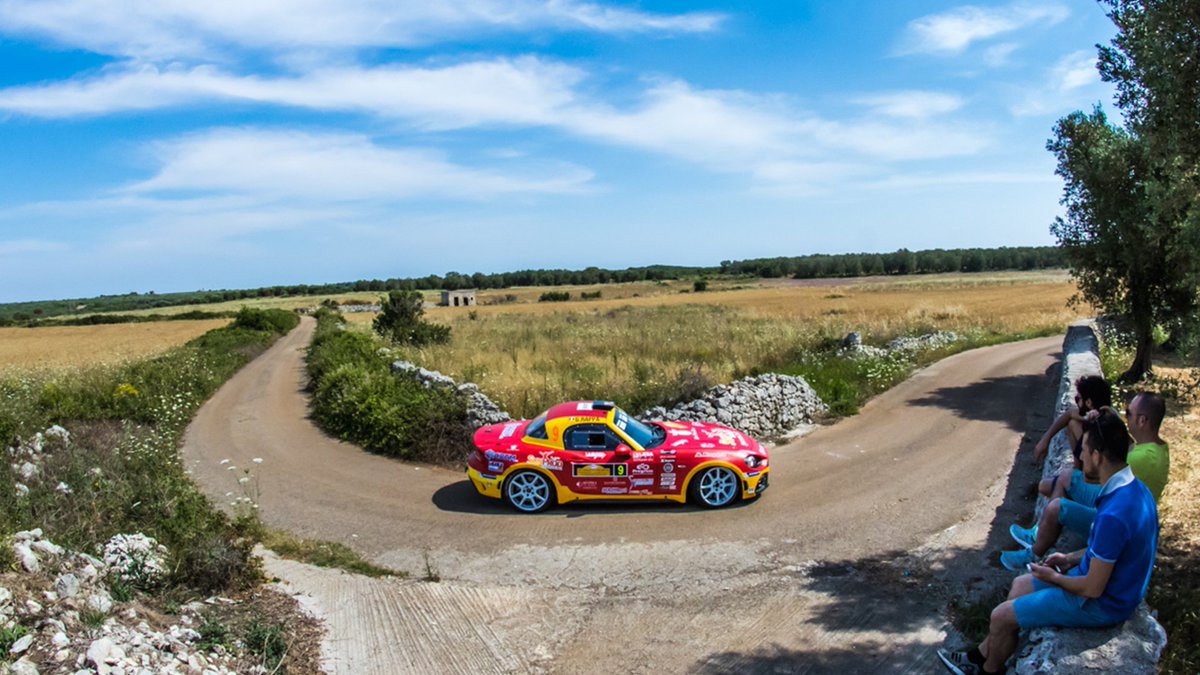 TeamAbarth's tweet photo. The #50RallySalento is ready to welcome Scorpion performance. A stage of the Abarth 124 rally Selenia Trophy. https://t.co/VvfZEC17aZ