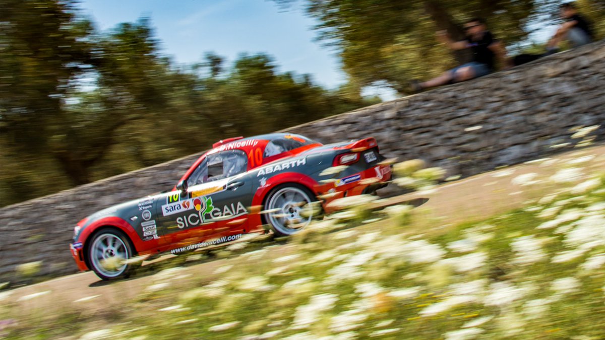 TeamAbarth's tweet photo. The #50RallySalento is ready to welcome Scorpion performance. A stage of the Abarth 124 rally Selenia Trophy. https://t.co/VvfZEC17aZ