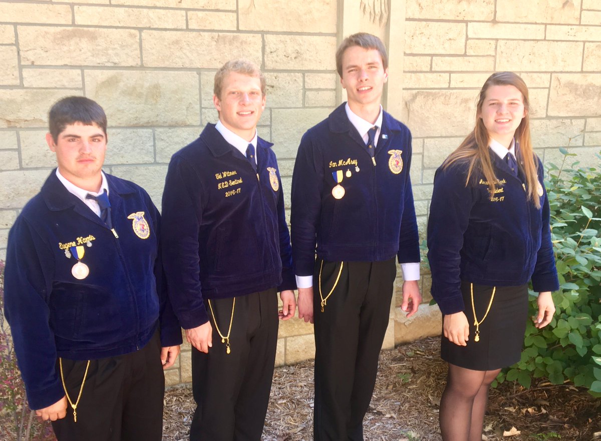 holtonFFA's tweet photo. Congrats to these 4 outstanding seniors on receiving their State FFA Degrees! #transformKSFFA #brightutures https://t.co/Rn7bA5bCsf
